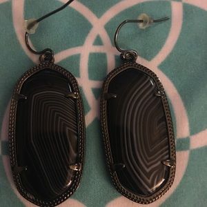 Black Kendra Scott Gunmetal Earrings